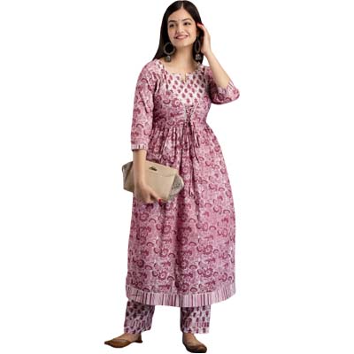   naira cut Kurti with Pant Dori les 