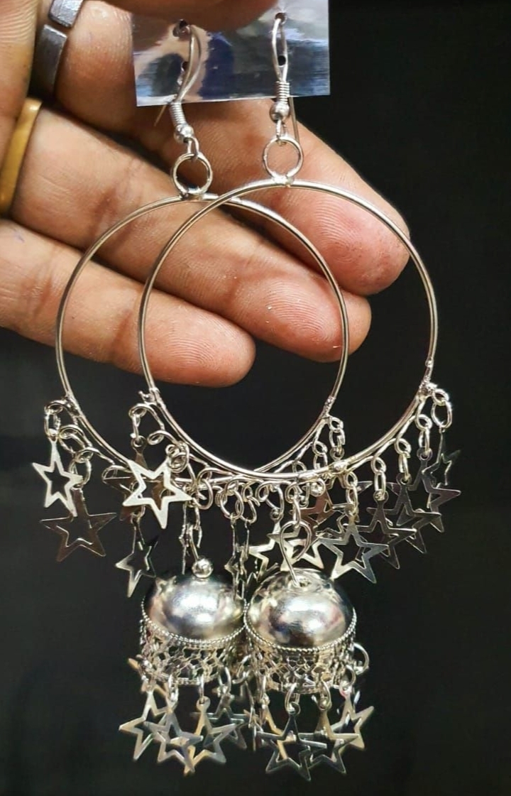 Silver polic Earring 